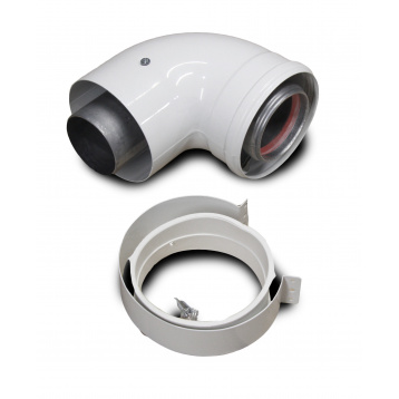 Стартовый угол (установочные) 60/100 для котла Vaillant, Ariston, C&M, Saunier Duval, Protherm