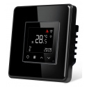 1DAL Терморегулятор для електричної чи водяної теплої підлоги Wi-Fi Чорний, Скляна рамка, Сенсорний (G86D-TRWF.BL)