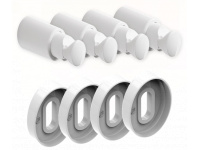 MB Fix 4STN+4SR Комплект крепления для полотенцесушителей БЕЛЫЙ MB (60224900s)