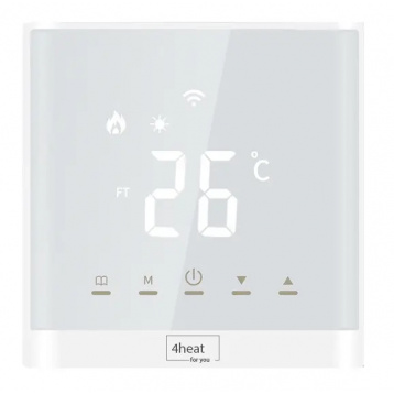 4HEAT Wi-Fi терморегулятор теплої підлоги Білий Сенсорний (4HT.AE667.WF)