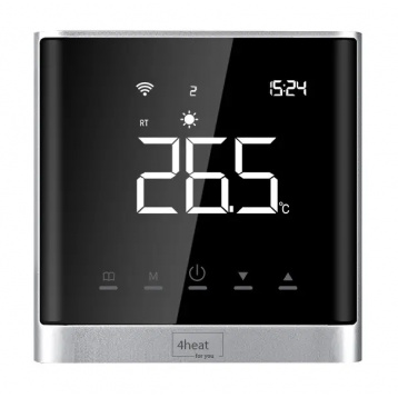 4HEAT AE668 терморегулятор теплого пола Серебро Сенсорный (4HT.AE668S)