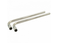 Коліно (2 шт.) хром для радіатора (прес TH, H, B, U) 015 x 016 x 2,0 мм x 300 мм (60050316)