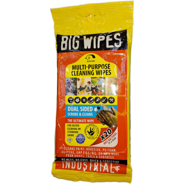Салфетки чистящие промышленные 17 см х 25 см упаковка 20 шт BIG WIPES INDUSTRIAL "+" (20230000) - 1