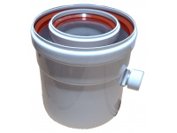 Конденсатоотводчик и конденсатосборник коаксиальный d80/125 для турбированного газового котла